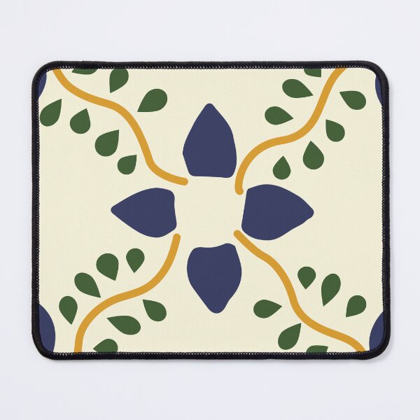 Item preview, Mexican Talavera Classic Tile - La Paz, Ivy & Flower  - Blue designed and sold by elizdesign.