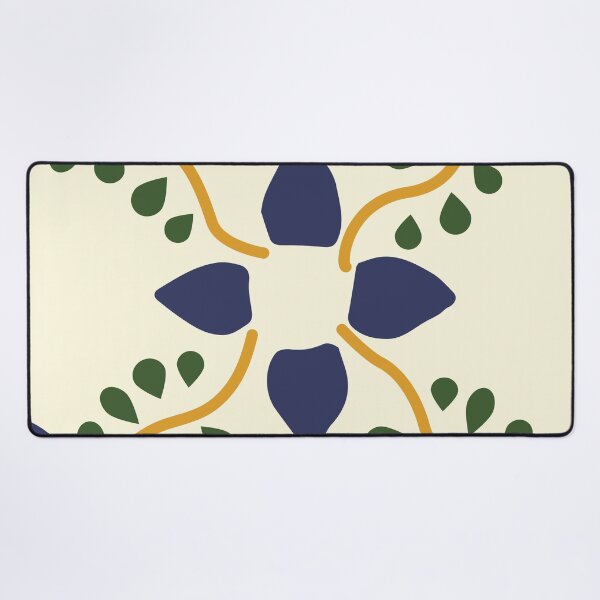 Item preview, Mexican Talavera Classic Tile - La Paz, Ivy & Flower  - Blue designed and sold by elizdesign.