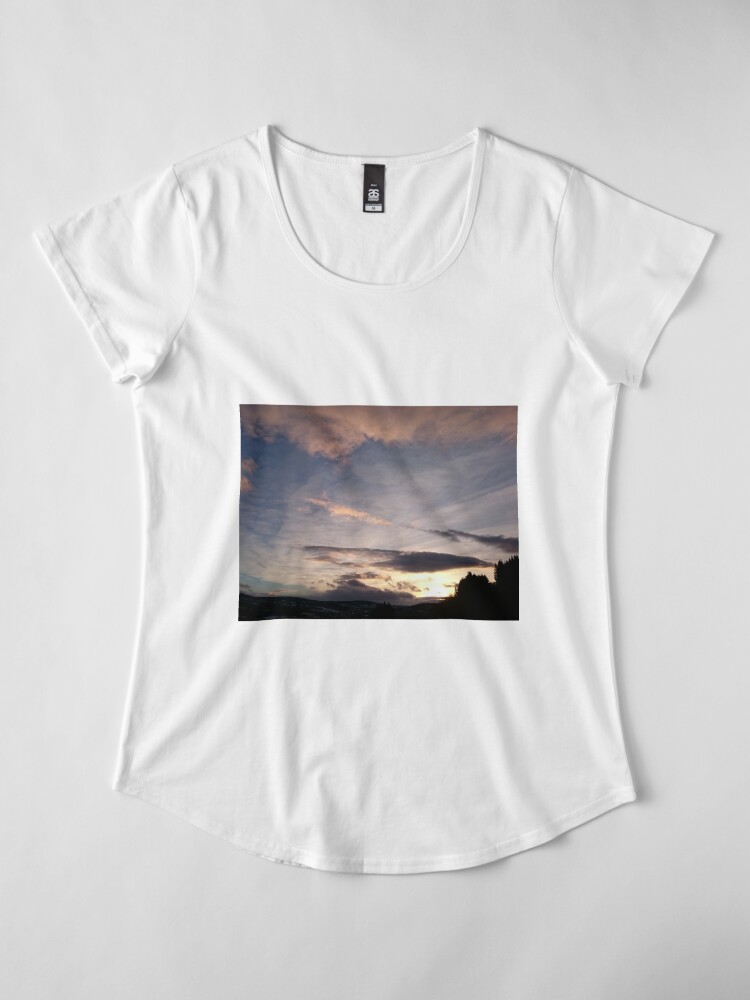 Alternate view of Evening Sky II Premium Scoop T-Shirt