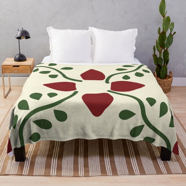 Item preview, Mexican Talavera Classic Tile - La Paz, Ivy & Flower - Maroon designed and sold by elizdesign.