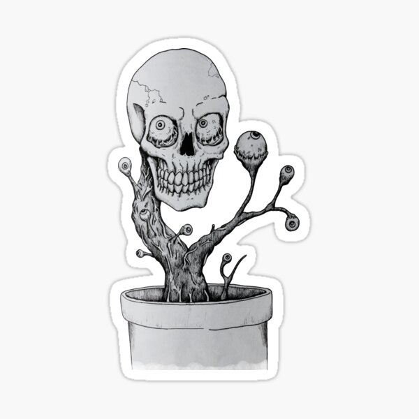 Skull plant Sticker