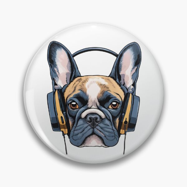 Item preview, French Bulldog with Headphones designed and sold by Mariana Piana.