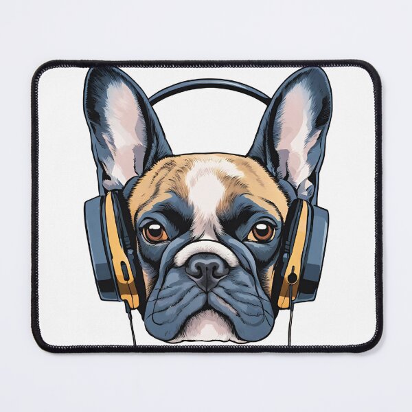 Item preview, French Bulldog with Headphones designed and sold by Mariana Piana.