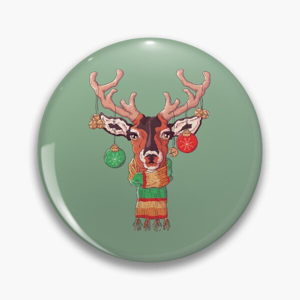 Item preview, Winter Reindeer Merry Christmas Santa’s Deer designed and sold by ArtByKattie.