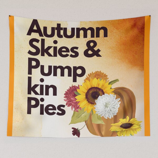 Item preview, Autumn Skies and Pumpkin Pies Design designed and sold by pearl-carnation.