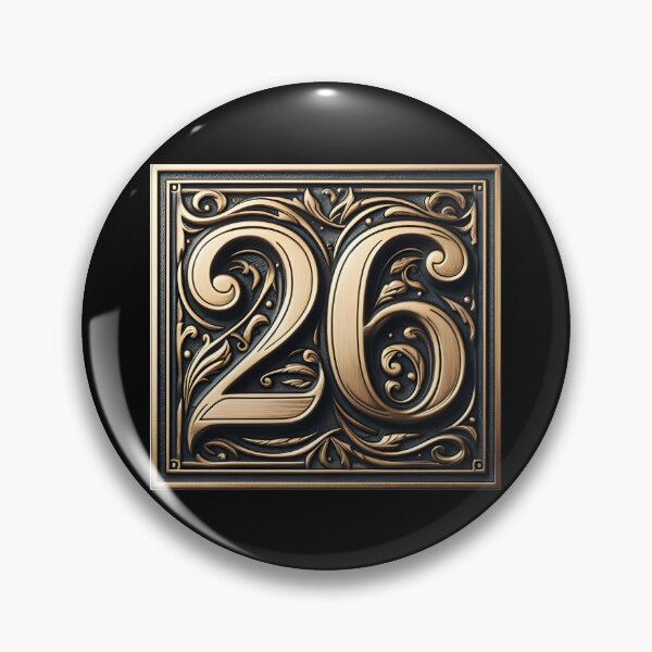 Item preview, Number 26 house sign number sticker in brass designed and sold by carlarmes.