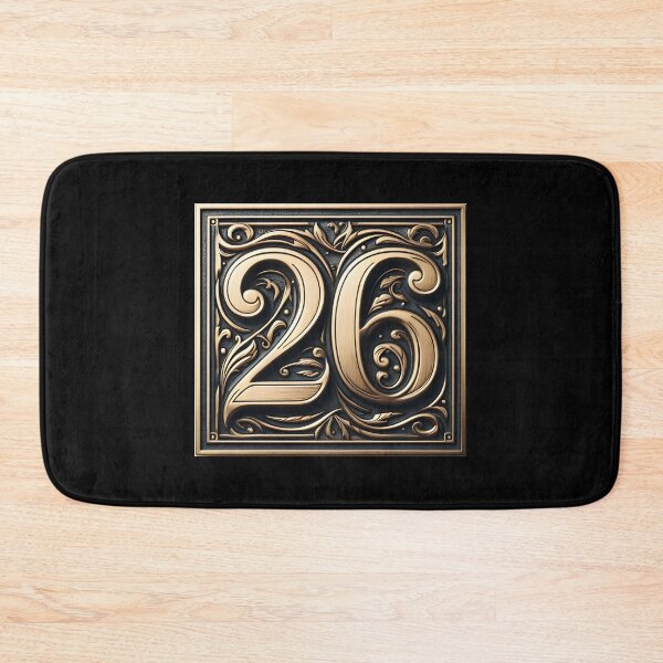 Item preview, Number 26 house sign number sticker in brass designed and sold by carlarmes.