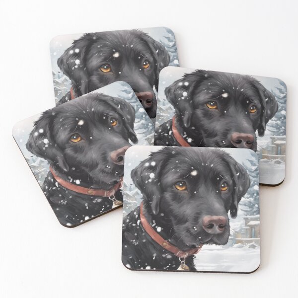 Item preview, Chocolate Labrador In Snow designed and sold by Gabriela McDaniel.