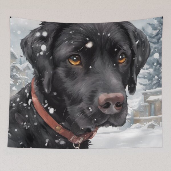 Item preview, Chocolate Labrador In Snow designed and sold by Gabriela McDaniel.