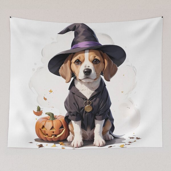 Item preview,  Bewitching Beagle: Halloween's Howlin' Witch designed and sold by DevushkaStore.