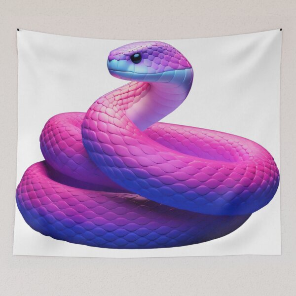 Item preview, Bright Pink Poisonous Snake designed and sold by beddreams.