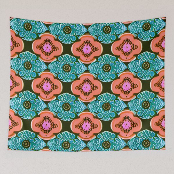 Item preview, Tribal ornament flowers pattern zentangle simple flowers retro style designed and sold by Casanova7000.