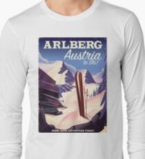 Arlberg Austria ski travel poster Long Sleeve T-Shirt