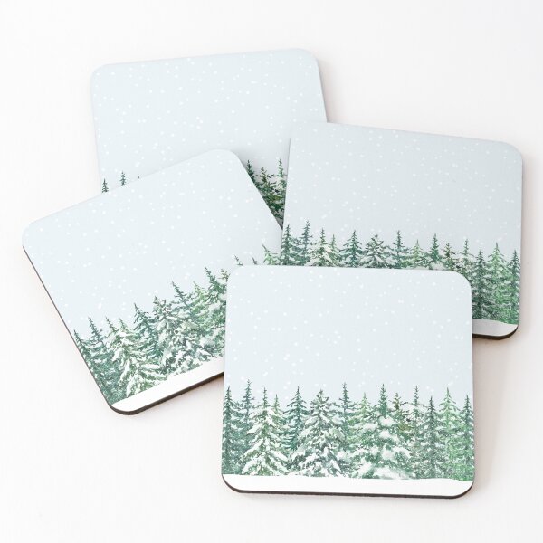 Item preview, Snowy Winter Pine Trees designed and sold by shopcosmiclatte.