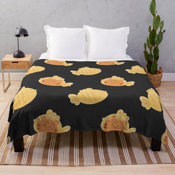 Item preview, taiyaki cute orange cat bun bread fish japanese sweet pattern designed and sold by TNwandesignart.