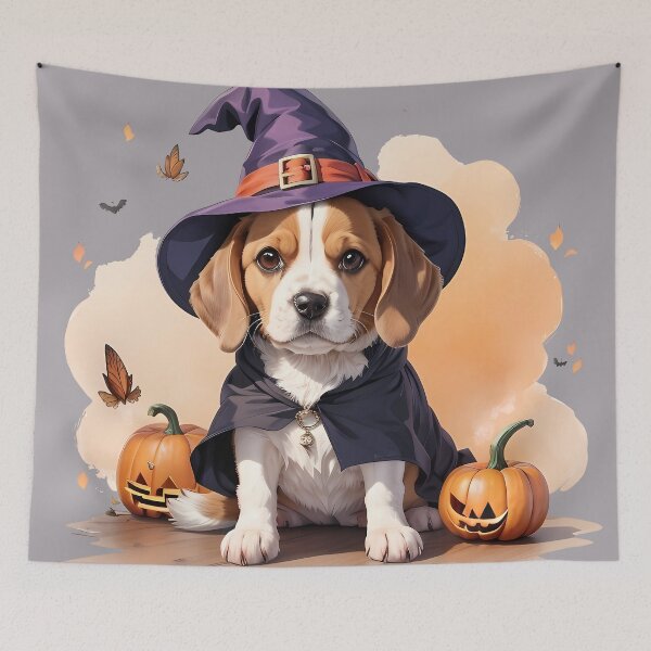 Item preview, The Precious Beagle Witch of Halloween designed and sold by DevushkaStore.