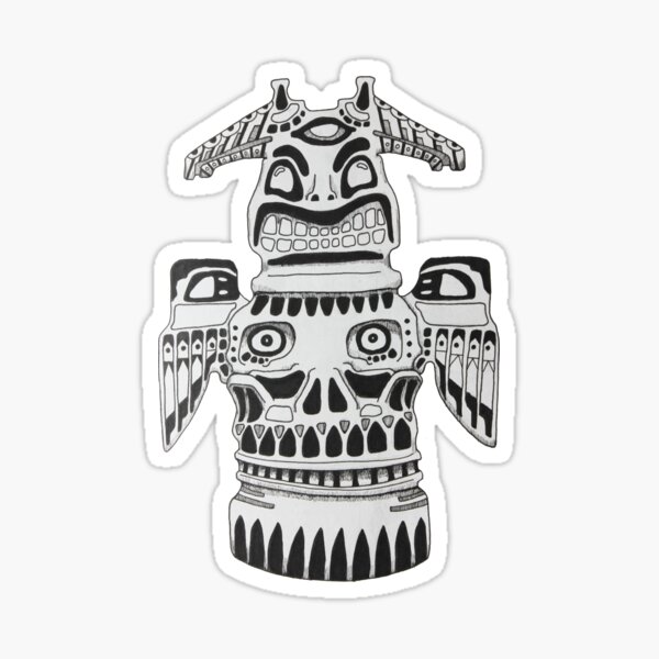 Totem Pole Sticker