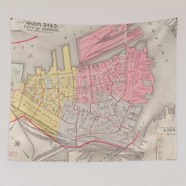 Item preview, Vintage Map of Charlestown Massachusetts (1901) designed and sold by BravuraMedia.