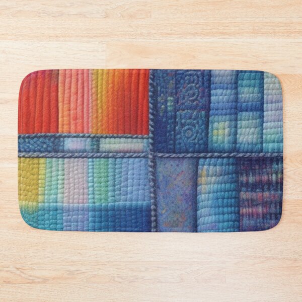 Item preview, Colorful denim Patchwork  designed and sold by Roxburylane.