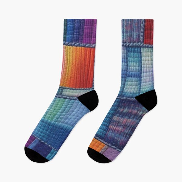 Item preview, Colorful denim Patchwork  designed and sold by Roxburylane.