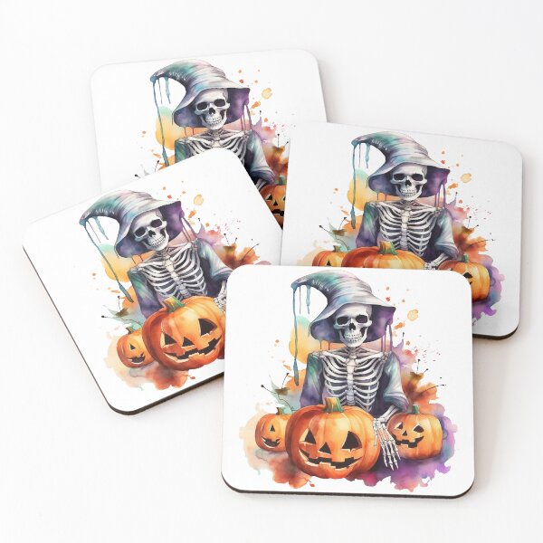 Item preview, watercolor skeleton halloween designed and sold by Mickeymouse2023.