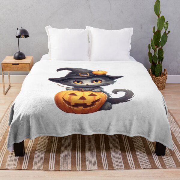 Item preview, Cat Witch with Pumpkin Halloween Cute (Image 1/24) designed and sold by DigitalArtify.