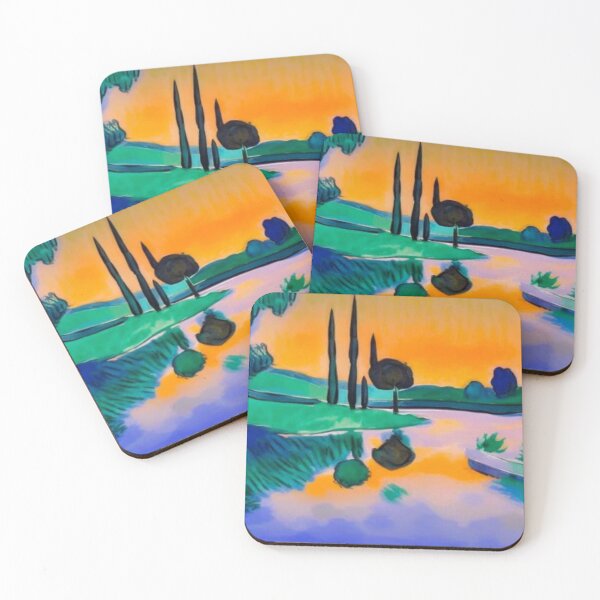 Item preview, Cypress and Olive trees by river designed and sold by George Hutton Hunter.