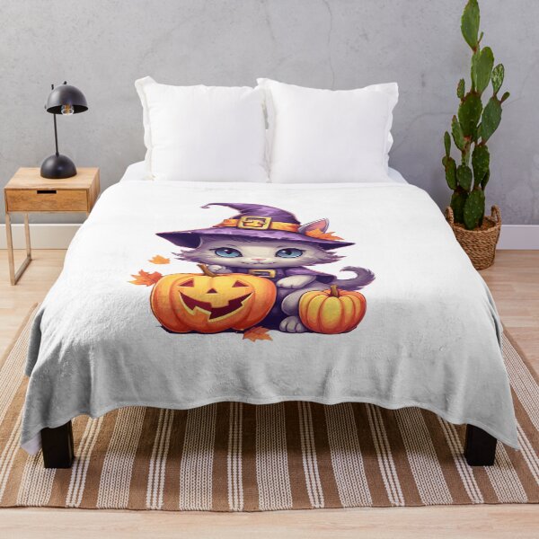 Item preview, Cat Witch with Pumpkin Halloween Cute (Image 5/24) designed and sold by DigitalArtify.