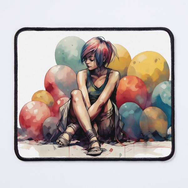 Item preview, Colored Pensketch - Girl with baloons designed and sold by ManuelAndreas.
