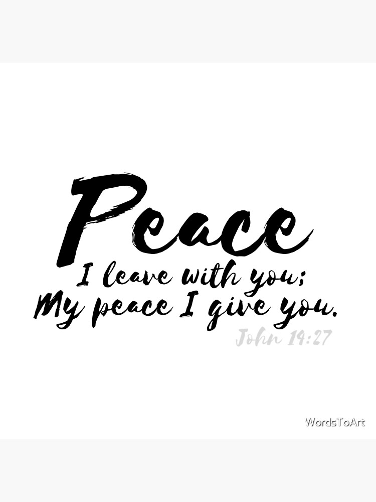 Bible verse wall art - Peace I leave with you - John 14:27 - Farmhouse sign - Scripture wall art - Bible verse sign for home -Christian 2024 gift