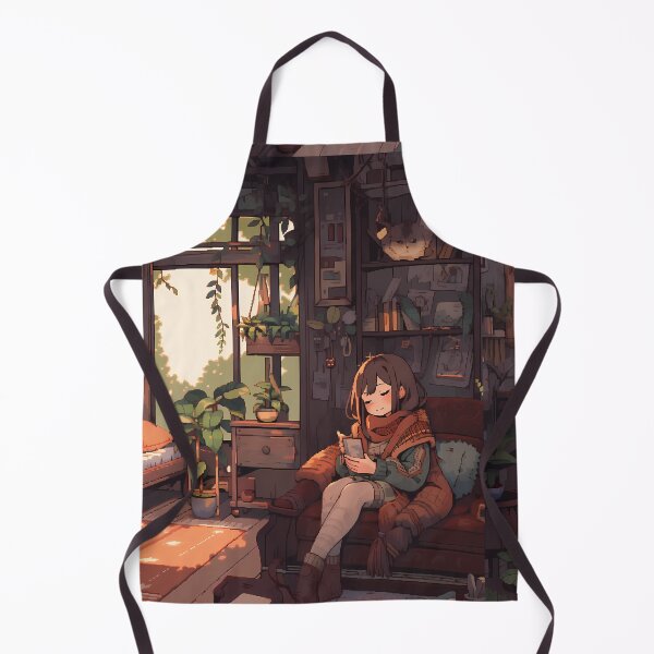 Item preview, Anime girl enjoying cup of tea, pixel art- Cozy designed and sold by octoboobs.