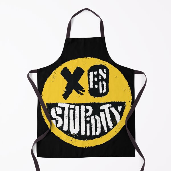 Item preview, END STUPIDITY: Smiley Face Design - Funny Anti Stupidity Message designed and sold by pelagio.