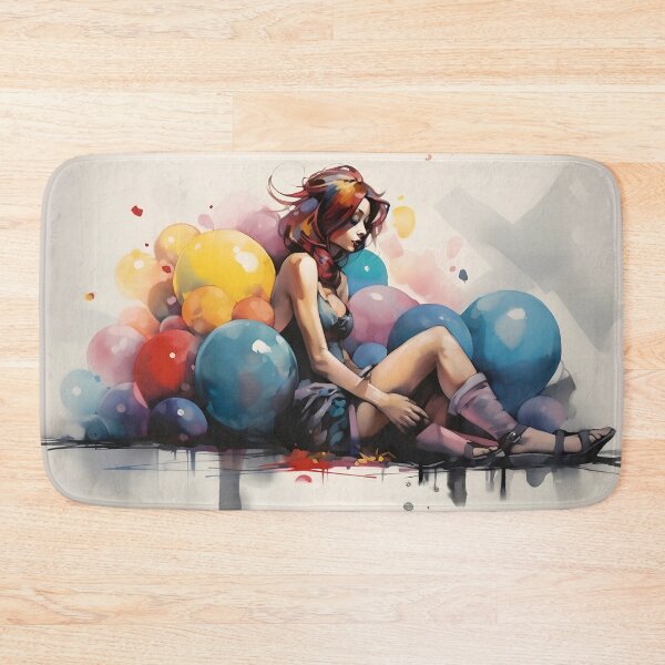 Item preview, Colored Pensketch - Girl with baloons designed and sold by ManuelAndreas.