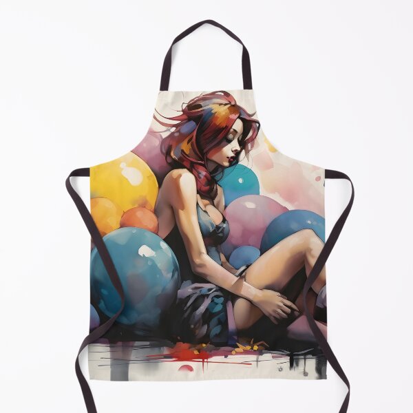 Item preview, Colored Pensketch - Girl with baloons designed and sold by ManuelAndreas.