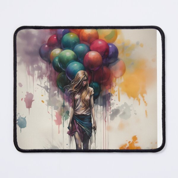 Item preview, Colored Pensketch - Girl with baloons designed and sold by ManuelAndreas.