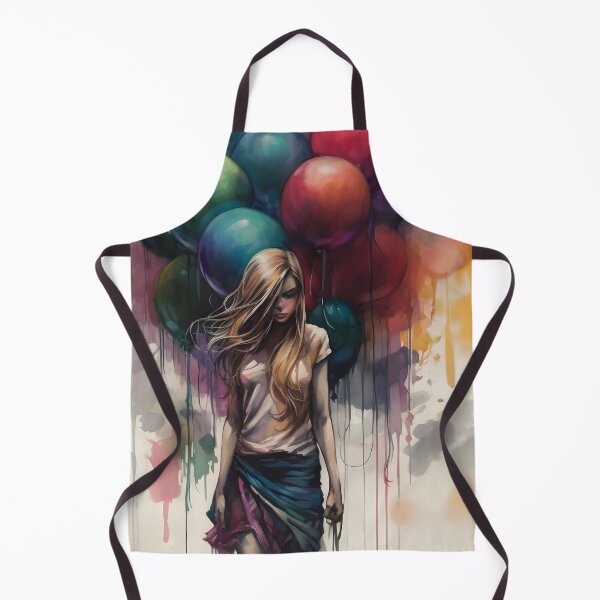 Item preview, Colored Pensketch - Girl with baloons designed and sold by ManuelAndreas.