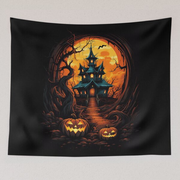 Item preview, Halloween Haunted House and Sinister Pumpkin designed and sold by IonDigitalArts.