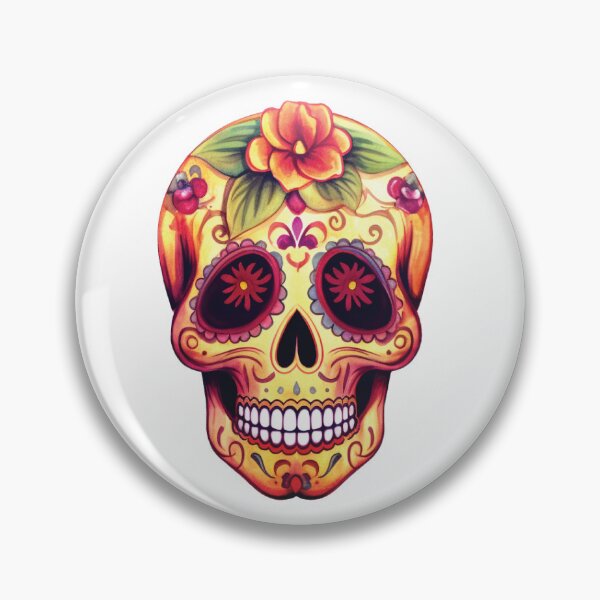 Item preview, Day of the Dead Flower Skull designed and sold by AttiPop.
