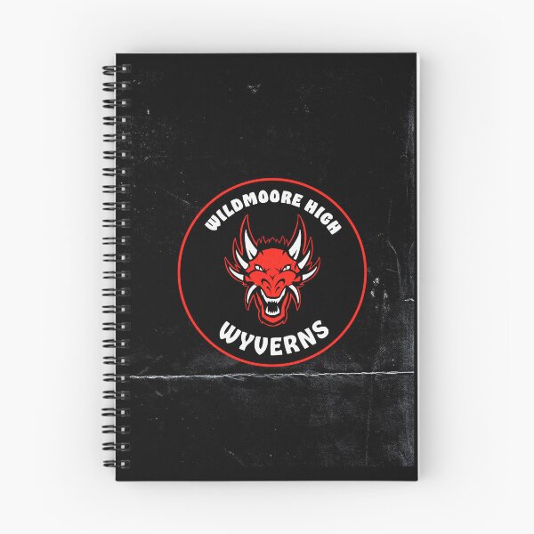 Item preview, Wildmoore High Wyverns Notebook (black texture) designed and sold by queeRPG.