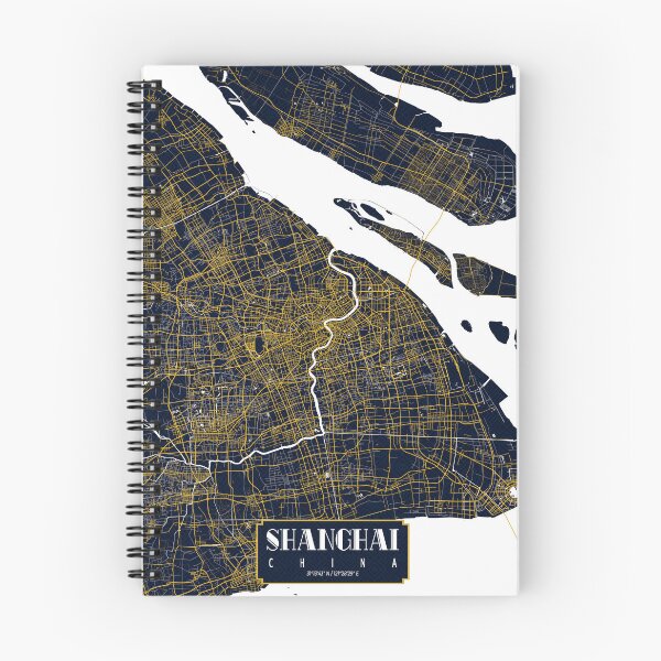 Item preview, Shanghai City Map of China - Gold Art Deco designed and sold by deMAP.