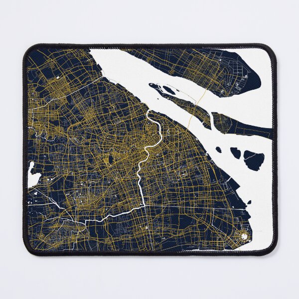 Item preview, Shanghai City Map of China - Gold Art Deco designed and sold by deMAP.