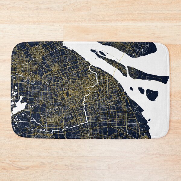 Item preview, Shanghai City Map of China - Gold Art Deco designed and sold by deMAP.