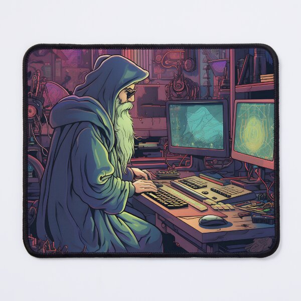 Item preview, Great geek wizard in lofi style designed and sold by Last-Train.