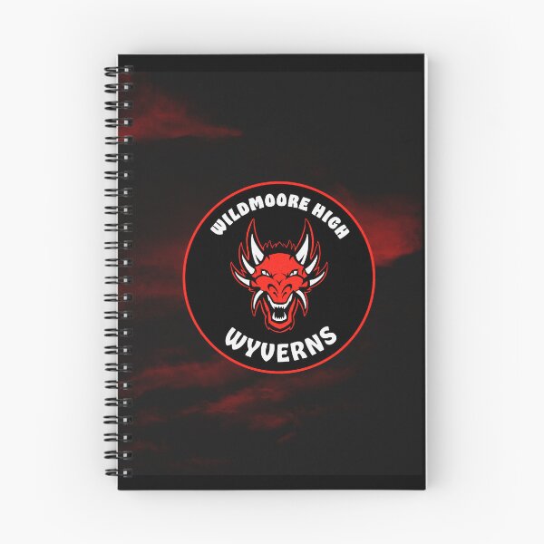 Item preview, Wildmoore High Wyverns Notebook (red clouds) designed and sold by queeRPG.
