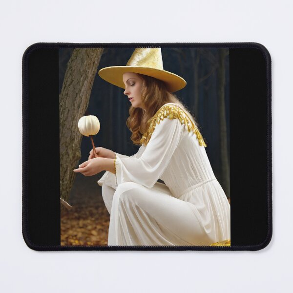 Item preview, Pretty White Witch With Magic Flower designed and sold by KoliBabb.