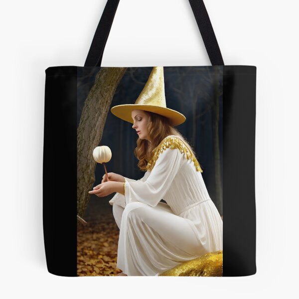 Item preview, Pretty White Witch With Magic Flower designed and sold by KoliBabb.