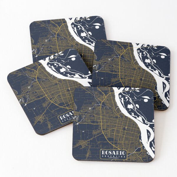 Item preview, Rosario City Map of Argentina - Gold Art Deco designed and sold by deMAP.