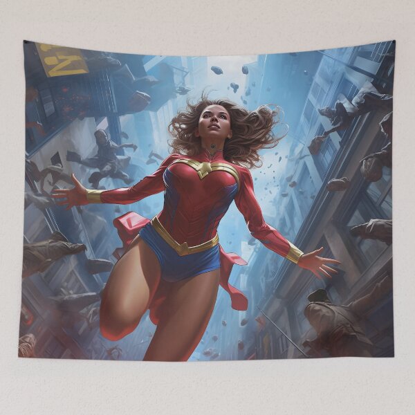Item preview, Female Superhero Action Shot designed and sold by dcrc.