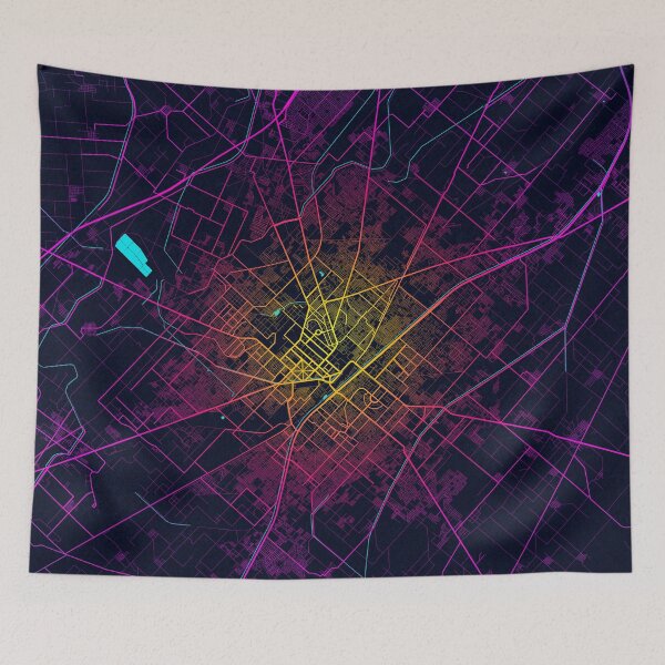 Item preview, Faisalabad City Map of Pakistan - Neon designed and sold by deMAP.