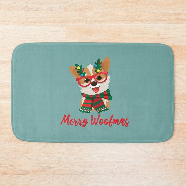 Item preview, Merry Christmas Winter Holiday Happy Dog  designed and sold by ArtByKattie.